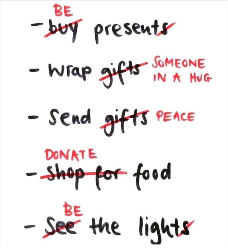 Во время праздников мы совершаем множество лишних покупок, выбирая подарки, которые не будут нужны. Этот постер напоминает нам о том, что самый лучшее, что вы можете подарить  - это своё присутствие, своё время, а не подарки.