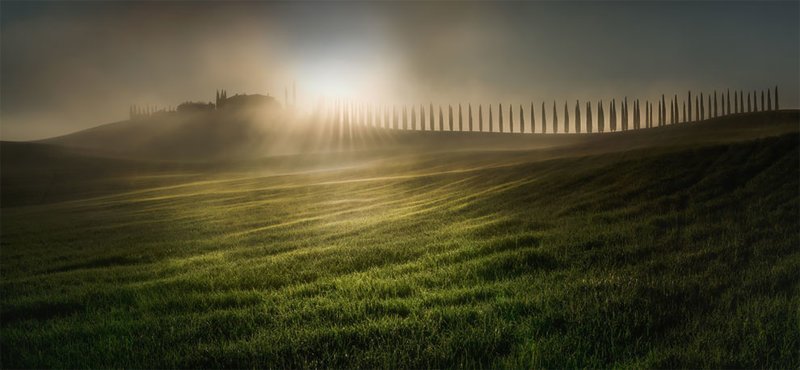 Победителем конкурса стала панорама, снятая весенним утром в Тоскане, Италия