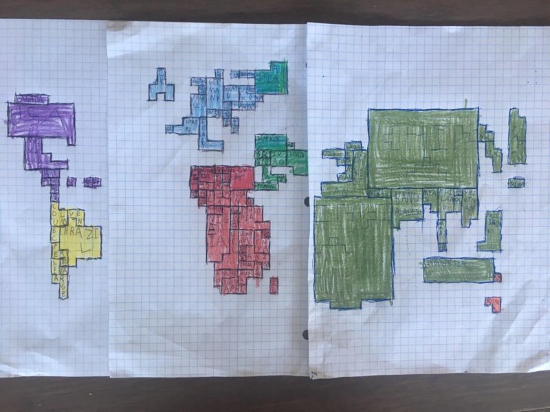 Картограмма населения мира, нарисованная 8-летним ребенком