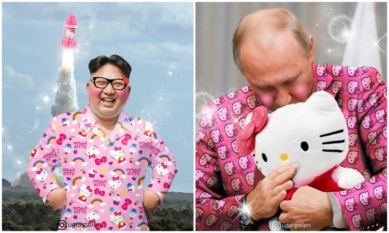 Если бы мировые лидеры были фанатами Hello Kitty: придумка мастера фотошопа