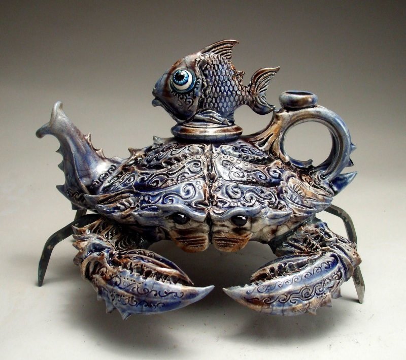 Уникальный керамический чайник
