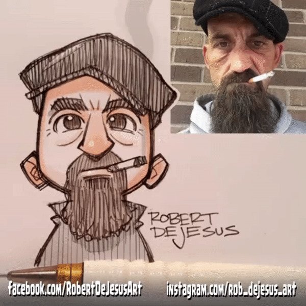 Иллюстратор Роберт Деджезус и его новые преобразования людей в милых нарисованных персонажей