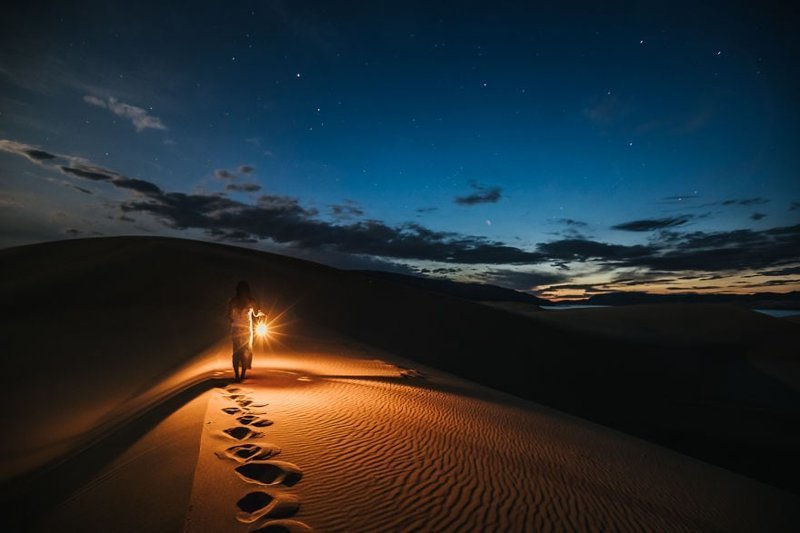 Ночью в пустыне волшебно