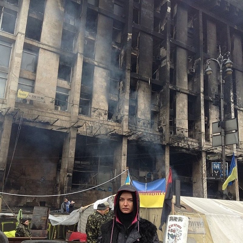 Родители Екатерины до сих пор живут на Украине. Сама она на Майдане в 2014 году.