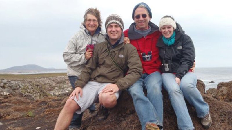 Сэм Харрис на острове вместе со своей семьей