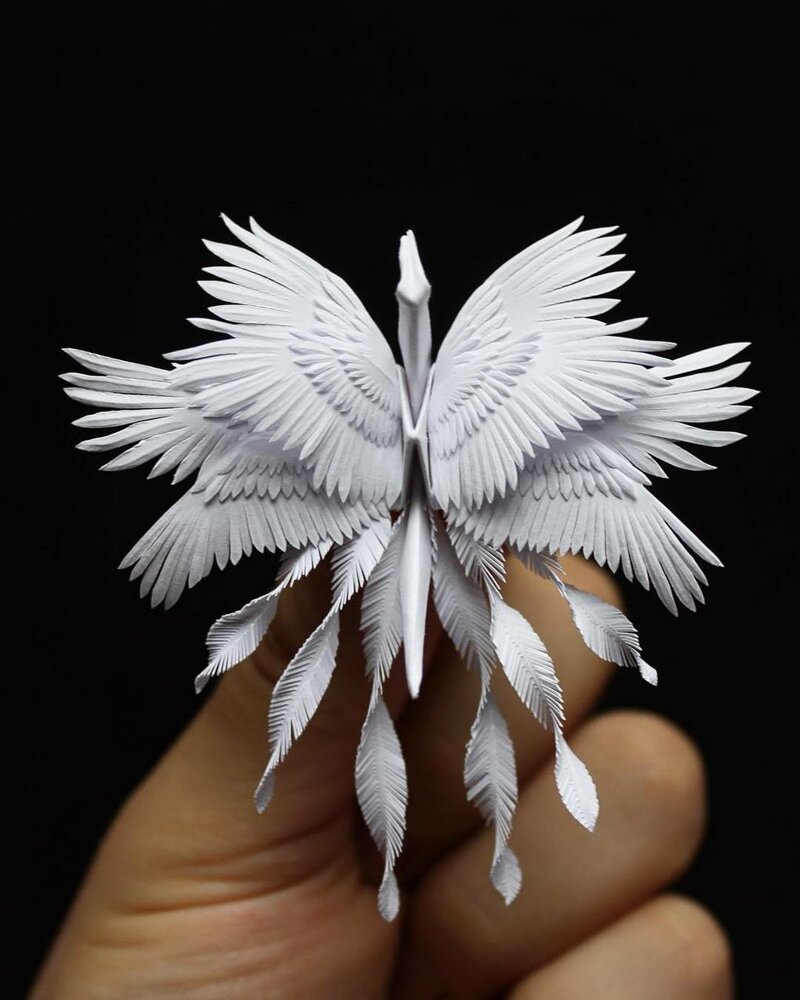 Австралиец сделал 1000 невероятно красивых бумажных журавликов, которые поражают своей утончённостью