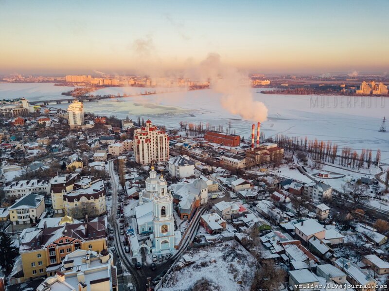 Зимний Воронеж с воздуха