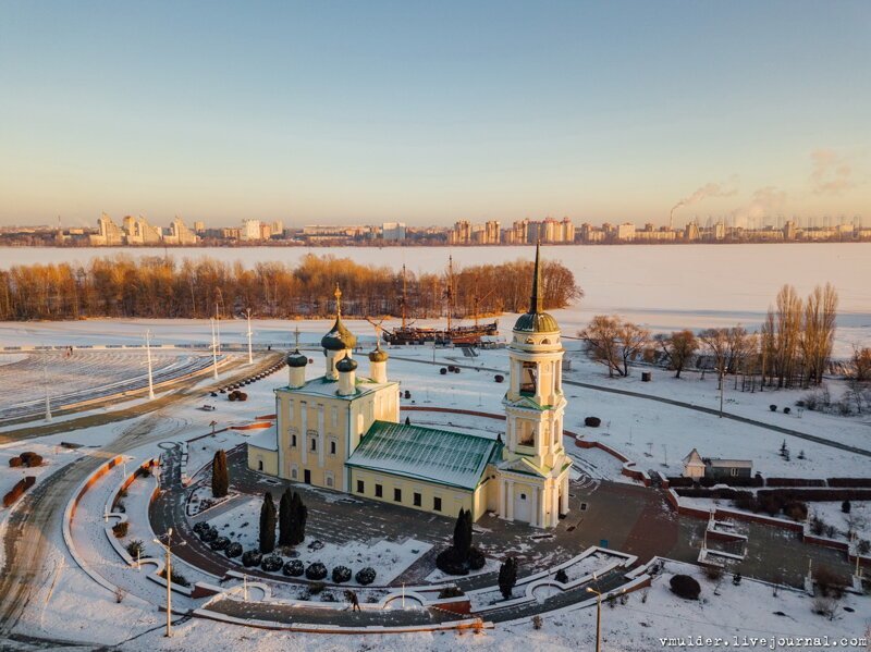 Зимний Воронеж с воздуха