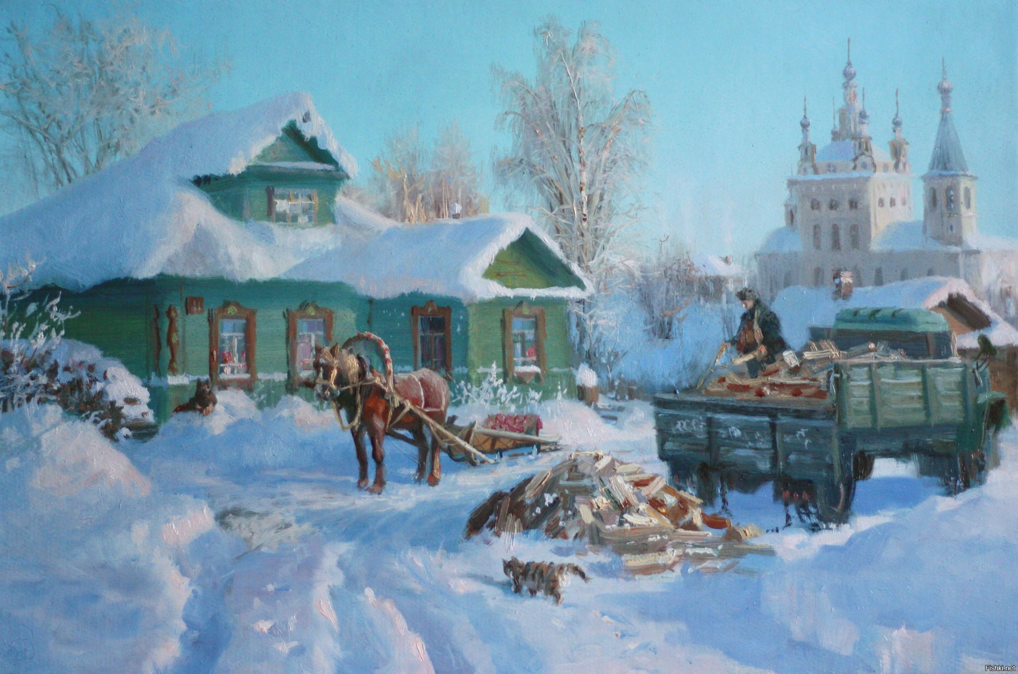 Владимир Жданов картины зима