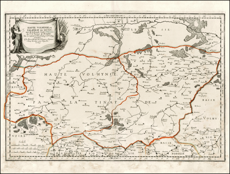 Карта украина в 1648 году