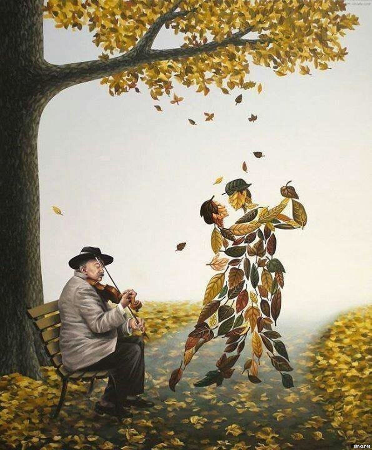 Румынский художник Михай Кристе осень