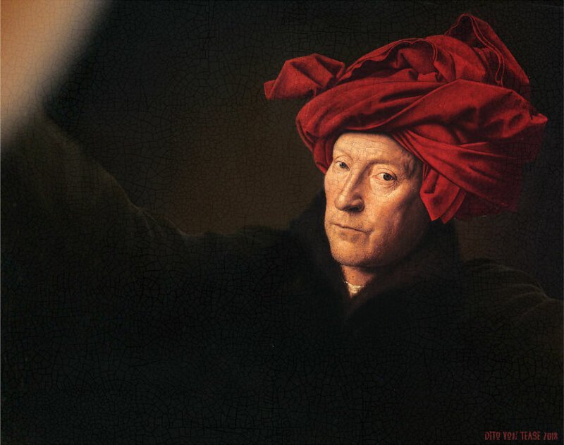 Портрет мужчины в тюрбане - Ян ван Эйк, 1433