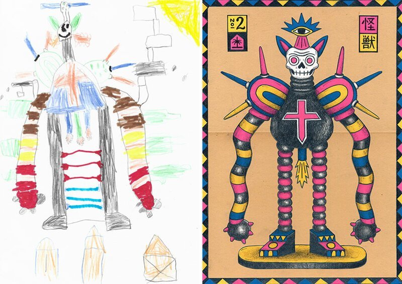 Монстромания персонажи. Страшные рисунки детей 5 лет перерисованным художниками. Картинки из монстромании. Монстромания.