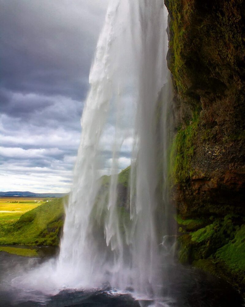 Завораживающий водопад Сельяландсфосс, Исландия 