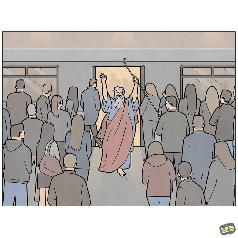 В нашем метро даже Моисей не заставит толпу расступиться