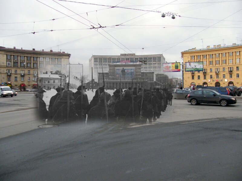 Ленинград 1941-2009 Выборгская сторона. Площадь Калинина 