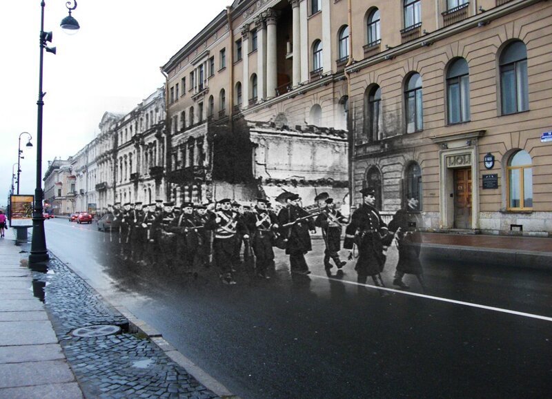 Ленинград 1941-2009 Дворцовая набережная 10. Краснофлотцы 