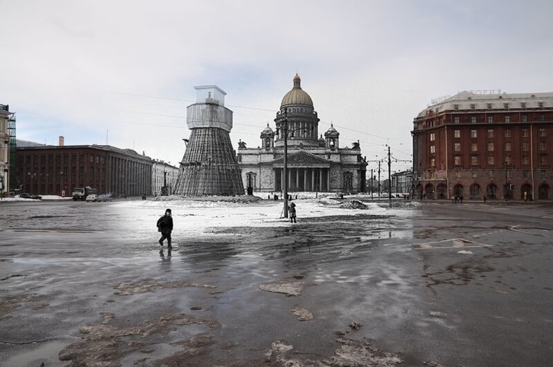 Ленинград 1942-2010 Исаакиевская площадь. У памятника Николаю I 
