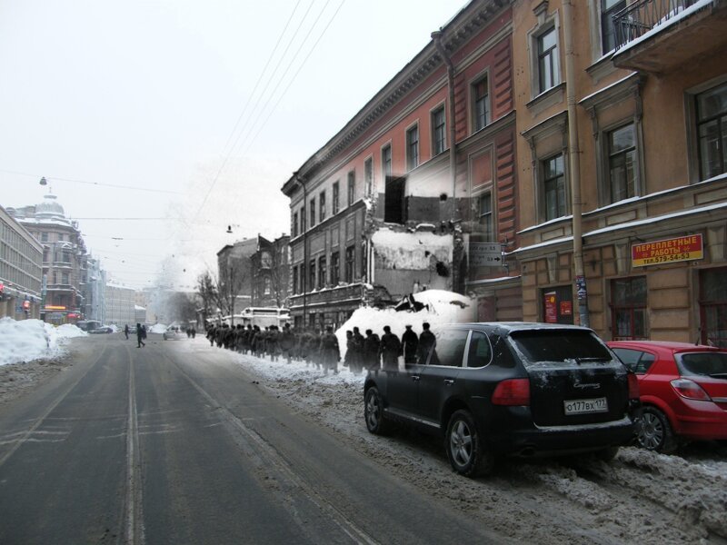 Ленинград 1942-2009 Угол Некрасова и Лиговского 