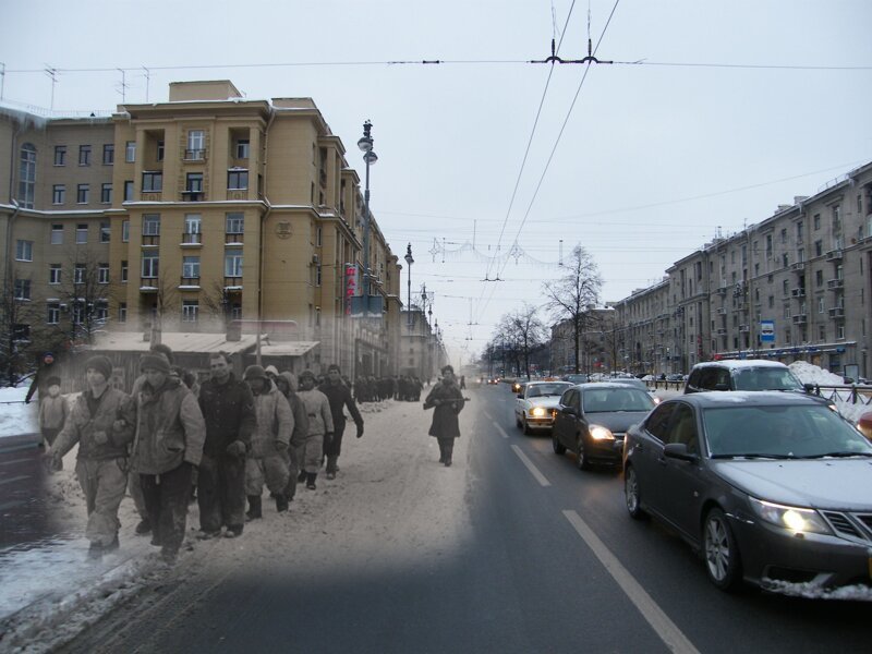 Ленинград 1944-2010 Пленные на Московском проспекте 