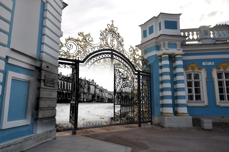 Пушкин 1942-2011 Ворота Екатерининского дворца 