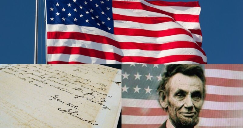 Подпись 16-го президента США Авраама Линкольна