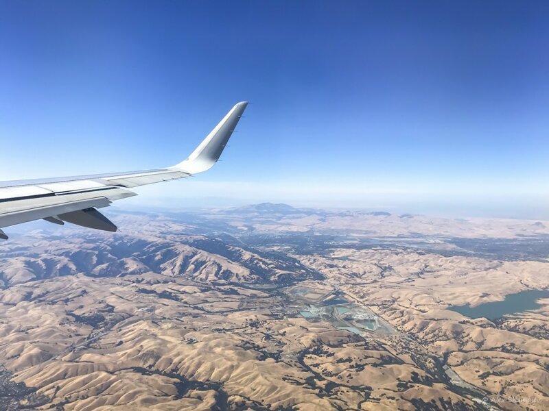 Невада и Калифорния с борта самолета