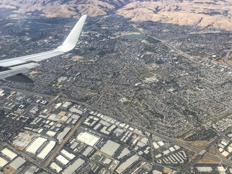 Невада и Калифорния с борта самолета