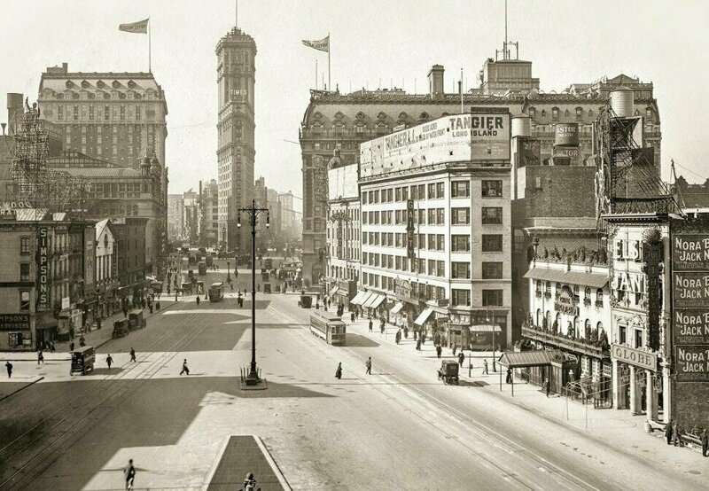Нью-Йорк, Таймс-сквер. 1911 год.