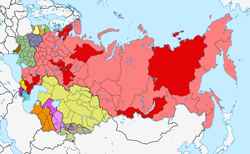 Федеративное устройство СССР в 1977.