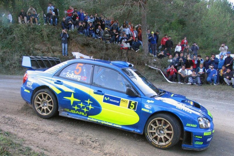 Impreza WRC 2003, хорошо видно оригинальное заднее антикрыло