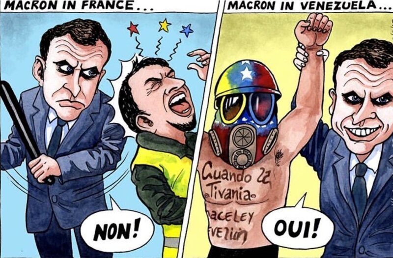 Франция обиделась на Италию и США за поддержку «жёлтых жилетов» - но сама вмешивается в Венесуэлу