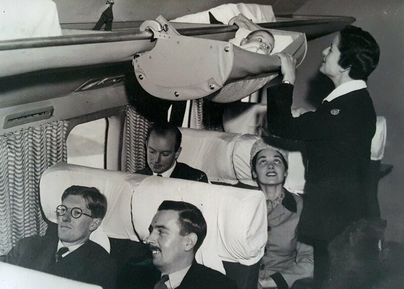 14. Так перевозили младенцев в самолетах, США, 1950-е годы