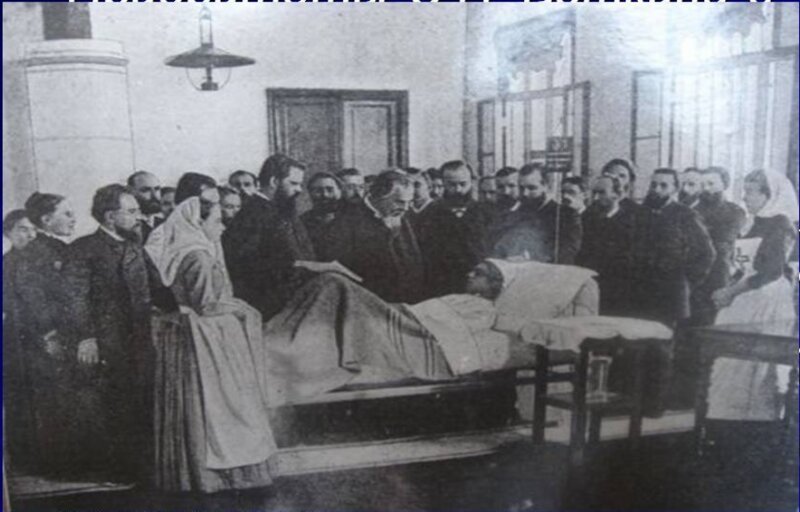 С.П.Боткин с консилиумом у постели больного.