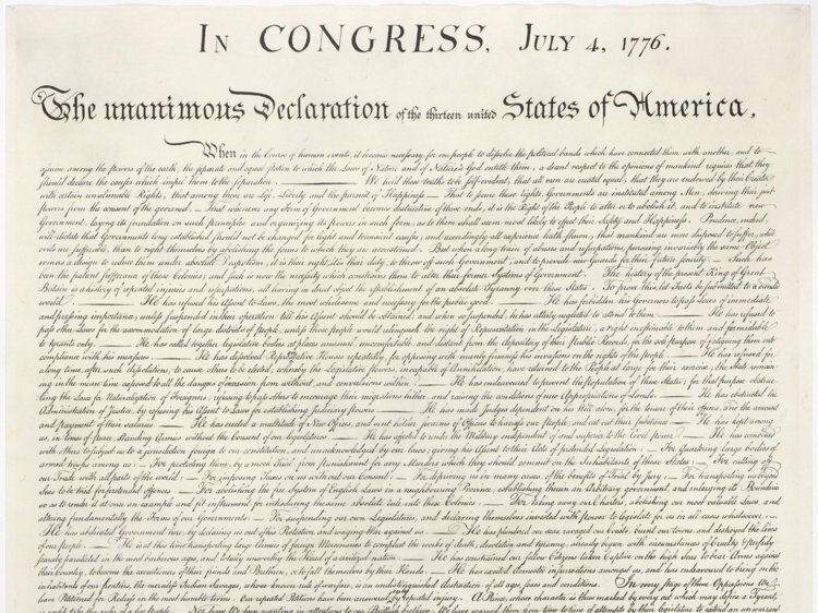 9. Копия Декларации независимости США под картиной за 4 доллара