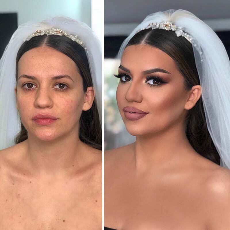 «На свадьбе я любимую не узнал»: свадебный макияж, который сделал невест неузнаваемыми