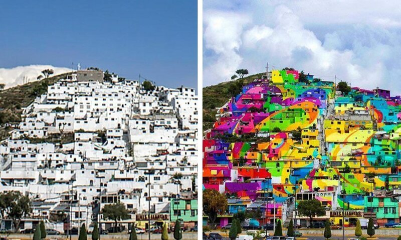 13. Как граффити может изменить пейзаж. Пачука-де-Сото, Мексика