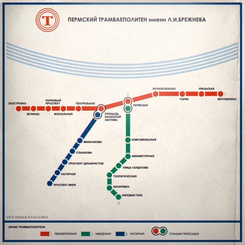 Схема пермского метрополитена