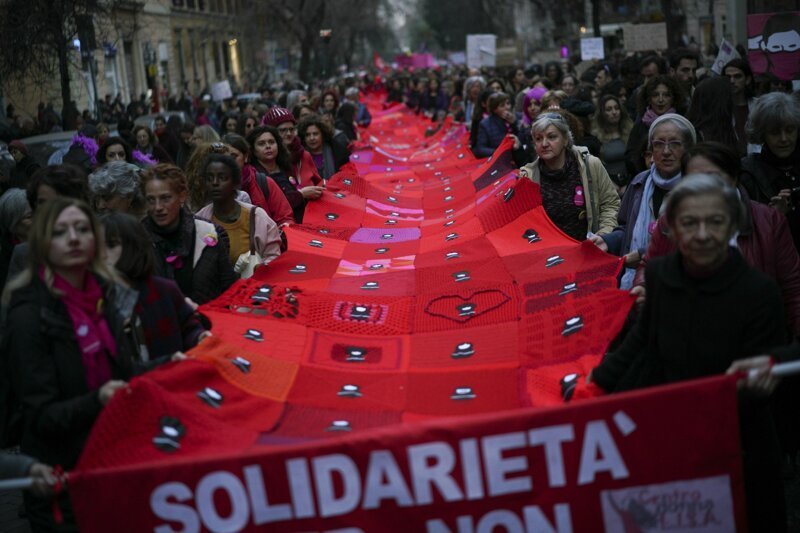 23. Демонстрация в Риме, 8 марта 2019 года