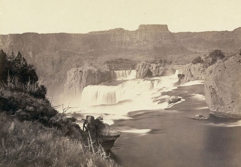 22. Еще одна фотография водопада Шошони, штат Айдахо, 1868 год: