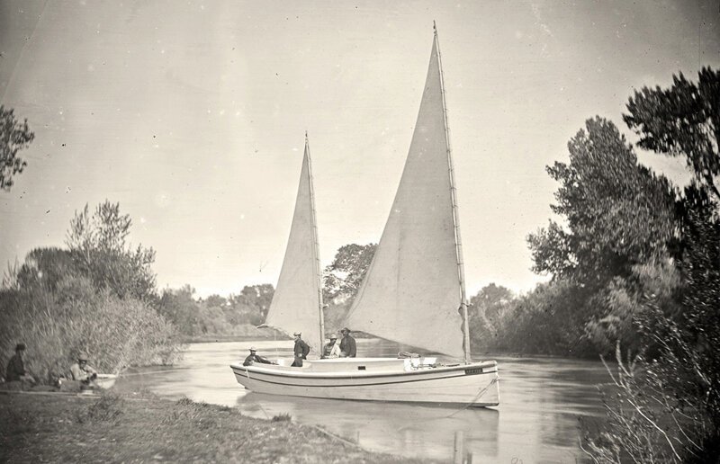 18. Лодка экспедиции фотографа Тимоти О'Салливана в западной Неваде, в 1867 год: