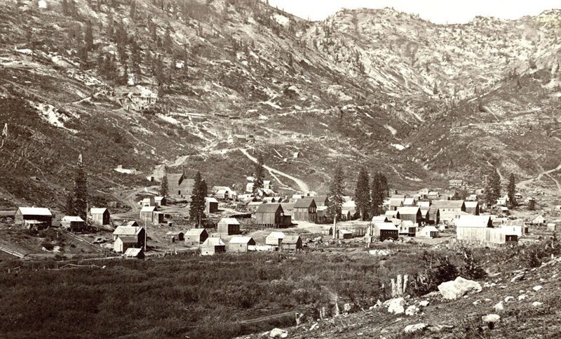 19. Деревянные домики в городке в штата Юта, 1873 год: