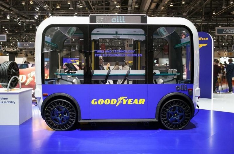 Автономный автобусик Olli фирмы Local Motors «обут» в безвоздушные колеса Goodyear