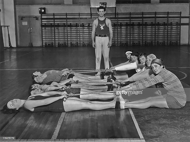 13. Тренировка в спортивном центре Philadelphia Elks, 1930 год