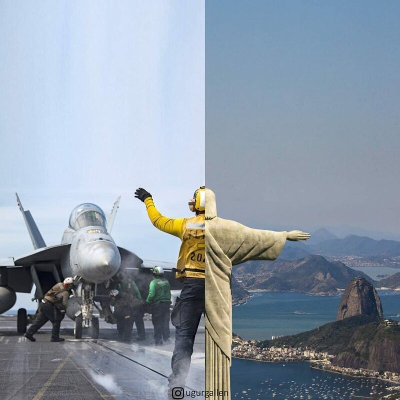Сильные фото-коллажи о контрастах двух миров, в которых мы живем