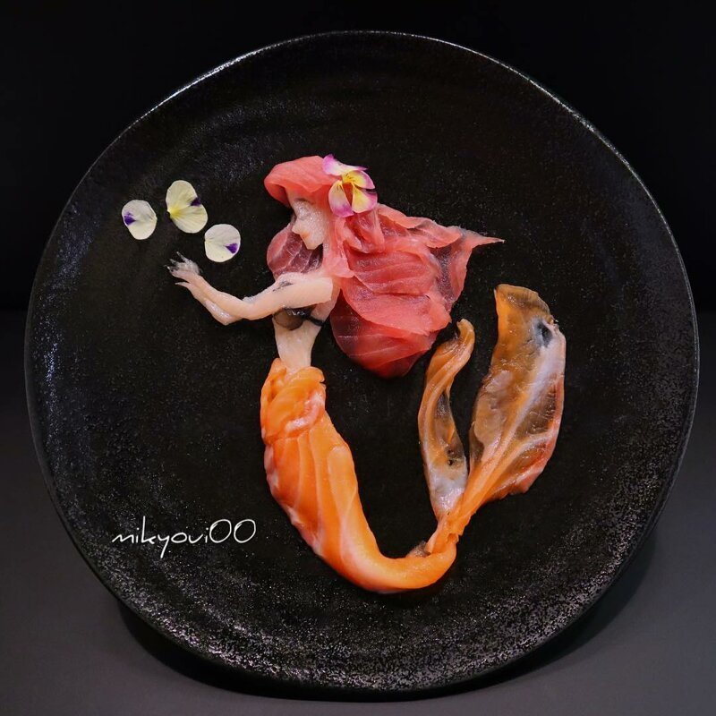Слишком красиво, чтобы есть: Художник создаёт настоящие произведения искусства из сашими