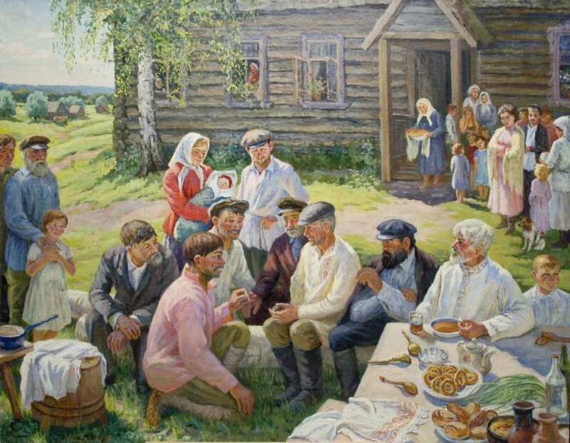 Первый праздник в колхозе. 30-е годы