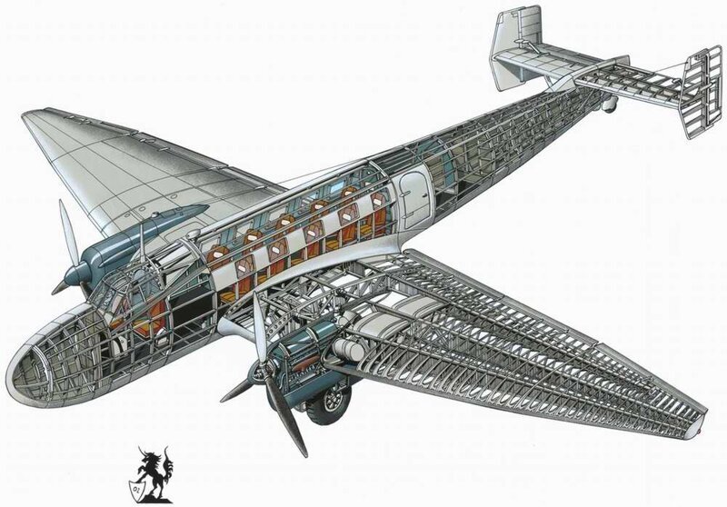 Junkers Ju.86B - пассажирский самолет, 1934 год (Германия)