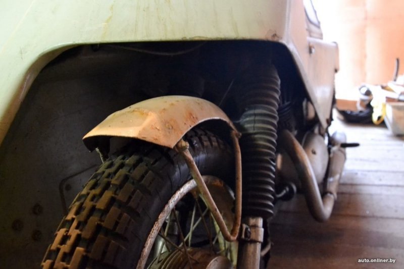 В Минске обнаружили уникальный автомобильчик, сделанный из мотоцикла Jawa