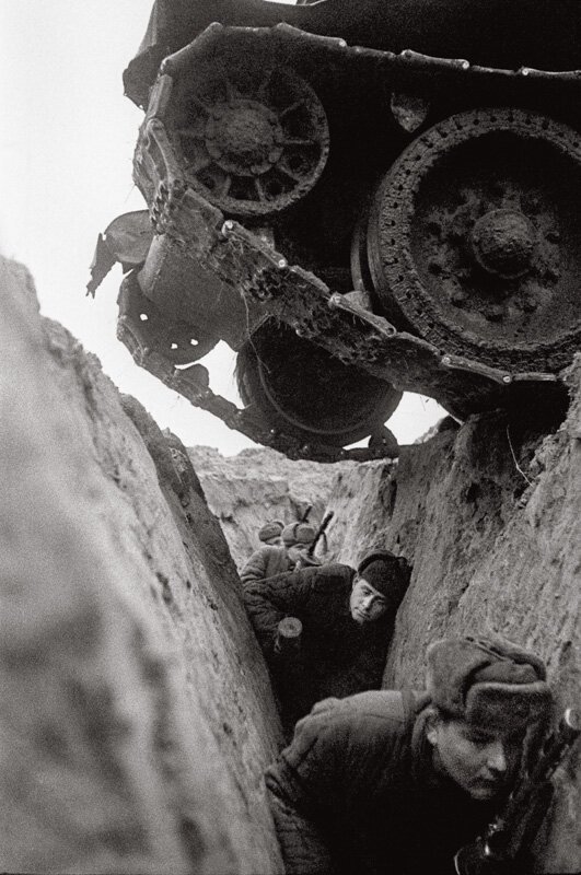 Обкатка пехоты танками, Курская дуга, 1943 год